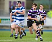 12 March 2024; Niall Fallon of Terenure College makes a break during the Bank of Ireland Schools Junior Cup semi-final match between Blackrock College and Terenure College at Energia Park in Dublin. Photo by Sam Barnes/Sportsfile