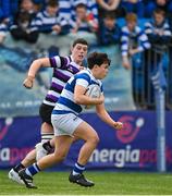 12 March 2024; Donnacha Murray of Blackrock College during the Bank of Ireland Schools Junior Cup semi-final match between Blackrock College and Terenure College at Energia Park in Dublin. Photo by Sam Barnes/Sportsfile