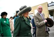 13 March 2024; Queen of the United Kingdom Camilla Parker-Bowles arrives on day two of the Cheltenham Racing Festival at Prestbury Park in Cheltenham, England. Photo by David Fitzgerald/Sportsfile