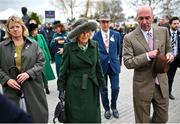 13 March 2024; Queen of the United Kingdom Camilla Parker-Bowles arrives on day two of the Cheltenham Racing Festival at Prestbury Park in Cheltenham, England. Photo by David Fitzgerald/Sportsfile