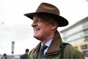 13 March 2024; Trainer Willie Mullins celebrates after sending out Ballyburn to win the Gallagher Novices' Hurdle on day two of the Cheltenham Racing Festival at Prestbury Park in Cheltenham, England. Photo by David Fitzgerald/Sportsfile