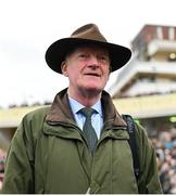 13 March 2024; Trainer Willie Mullins after sending out Ballyburn to win the Gallagher Novices' Hurdle on day two of the Cheltenham Racing Festival at Prestbury Park in Cheltenham, England. Photo by David Fitzgerald/Sportsfile