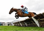 13 March 2024; Ballyburn, with Paul Townend up, jump the last on their way to winning the Gallagher Novices' Hurdle on day two of the Cheltenham Racing Festival at Prestbury Park in Cheltenham, England. Photo by David Fitzgerald/Sportsfile