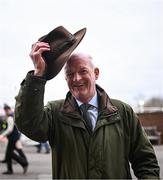 13 March 2024; Trainer Willie Mullins, who had his hundreth Cheltenham winner, on day two of the Cheltenham Racing Festival at Prestbury Park in Cheltenham, England. Photo by Harry Murphy/Sportsfile