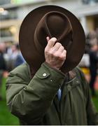 13 March 2024; Trainer Willie Mullins celebrates after his hundreth Cheltenham winner on day two of the Cheltenham Racing Festival at Prestbury Park in Cheltenham, England. Photo by David Fitzgerald/Sportsfile