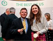 13 March 2024; Olympians and Olympic medallists at the 1976 and 2016 Games in Sailing respectively, David Wilkins and Annalise Murphy in attendance at a reception in Trinity College to celebrate 100 years of Team Ireland’s participation at the Olympics, and to officially reveal the names of the athletes who have represented Ireland in the Olympic Games since Ireland first competed as a nation in Paris 1924. Photo by Brendan Moran/Sportsfile