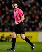 8 March 2024; Referee Paul McLaughlin during the SSE Airtricity Men's Premier Division match between Bohemians and Shelbourne at Dalymount Park in Dublin. Photo by Stephen McCarthy/Sportsfile