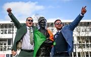 14 March 2024; Racegoers take a picture with the statue of AP McCoy on day three of the Cheltenham Racing Festival at Prestbury Park in Cheltenham, England. Photo by David Fitzgerald/Sportsfile