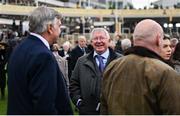 14 March 2024; Former Manchester United manager Sir Alex Ferguson, right, and former England manager Sam Allardyce, left, in the parade ring on day three of the Cheltenham Racing Festival at Prestbury Park in Cheltenham, England. Photo by David Fitzgerald/Sportsfile