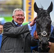 14 March 2024; Joint owner Sir Alex Ferguson celebrates with Monmiral after victory in the Pertemps Handicap Hurdle on day three of the Cheltenham Racing Festival at Prestbury Park in Cheltenham, England. Photo by Harry Murphy/Sportsfile