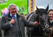 14 March 2024; Joint owner Sir Alex Ferguson celebrates with Monmiral after victory in the Pertemps Handicap Hurdle on day three of the Cheltenham Racing Festival at Prestbury Park in Cheltenham, England. Photo by Harry Murphy/Sportsfile