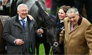14 March 2024; Joint owners Sir Alex Ferguson, left, and John Hales celebrate with Monmiral after victory in the Pertemps Handicap Hurdle on day three of the Cheltenham Racing Festival at Prestbury Park in Cheltenham, England. Photo by David Fitzgerald/Sportsfile