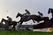 14 March 2024; Inothewayurthinkin, with Derek O'Connor up, jump the last second time round, on their way to winning the Kim Muir Handicap Chase on day three of the Cheltenham Racing Festival at Prestbury Park in Cheltenham, England. Harry Murphy/Sportsfile