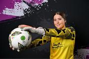 14 March 2024; Goalkeeper Katie Irwin during a Treaty United FC squad portrait session at UL North Campus in Limerick. Photo by Stephen McCarthy/Sportsfile