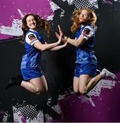 14 March 2024; Delana Friesen, left, and Erin Van Dolder during a Treaty United FC squad portrait session at UL North Campus in Limerick. Photo by Stephen McCarthy/Sportsfile