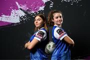 14 March 2024; Caleigh Boeckx, left, and Jillian O'Toole during a Treaty United FC squad portrait session at UL North Campus in Limerick. Photo by Stephen McCarthy/Sportsfile