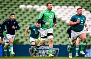 15 March 2024; Tadhg Beirne, centre, and Tadhg Furlong during an Ireland rugby captain's run at the Aviva Stadium in Dublin. Photo by Sam Barnes/Sportsfile
