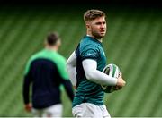 15 March 2024; Jack Crowley during an Ireland rugby captain's run at the Aviva Stadium in Dublin. Photo by Sam Barnes/Sportsfile