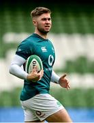 15 March 2024; Jack Crowley during an Ireland rugby captain's run at the Aviva Stadium in Dublin. Photo by Sam Barnes/Sportsfile