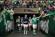 15 March 2024; Ireland players, including from left, Peter O’Mahony, Conor Murray and Jack Conan arrive before an Ireland rugby captain's run at the Aviva Stadium in Dublin. Photo by Sam Barnes/Sportsfile