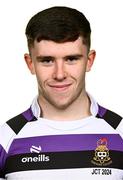 15 March 2024; Niall Fallon during a Terenure College squad portrait session ahead of their Bank of Ireland Leinster Schools Junior Cup Final. Photo by Ramsey Cardy/Sportsfile