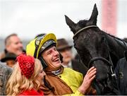 15 March 2024; Paul Townend after winning the Boodles Cheltenham Gold Cup Chase, aboard Galopin Des Champs, on day four of the Cheltenham Racing Festival at Prestbury Park in Cheltenham, England. Photo by David Fitzgerald/Sportsfile