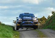 15 March 2024; Matt Edwards and David Moynihan in their Ford Fiesta Rally 2 during day one of the Clonakilty Park Hotel West Cork Rally, Round 2 of the Irish Tarmac Rally Championship, in Clonakilty, Cork. Photo by Philip Fitzpatrick/Sportsfile