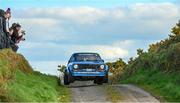 15 March 2024; Conor Murphy and Sean Collins in their Ford Escort Mk2 during day one of the Clonakilty Park Hotel West Cork Rally, Round 2 of the Irish Tarmac Rally Championship, in Clonakilty, Cork. Photo by Philip Fitzpatrick/Sportsfile