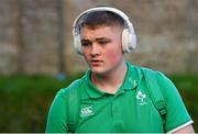 15 March 2024; Danny Sheahan of Ireland arrives before the U20 Six Nations Rugby Championship match between Ireland and Scotland at Virgin Media Park in Cork. Photo by Brendan Moran/Sportsfile