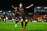 15 March 2024; Dayle Rooney of Bohemians celebrates after scoring his side's first goal during the SSE Airtricity Men's Premier Division match between Bohemians and Derry City at Dalymount Park in Dublin. Photo by Tyler Miller/Sportsfile