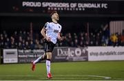 15 March 2024; Archie Davies of Dundalk reacts after a missed goal chance during the SSE Airtricity Men's Premier Division match between Dundalk and Waterford at Oriel Park in Dundalk, Louth. Photo by Ramsey Cardy/Sportsfile