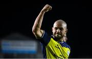 15 March 2024; Mark Coyle of Shelbourne celebrates after his side's victory in the SSE Airtricity Men's Premier Division match between St Patrick's Athletic and Shelbourne at Richmond Park in Dublin. Photo by Seb Daly/Sportsfile