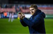 15 March 2024; Shelbourne manager Damien Duff celebrates after his side's victory in the SSE Airtricity Men's Premier Division match between St Patrick's Athletic and Shelbourne at Richmond Park in Dublin. Photo by Seb Daly/Sportsfile