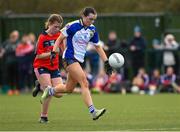 15 March 2024; Emily Jennings of Ballinrobe Community School in action against St Marys during the Lidl All-Ireland Post Primary School Junior C Championship final match between St Marys, Macroom, Cork and Ballinrobe Community School, Mayo at the University of Limerick. Photo by Matt Browne/Sportsfile