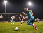 15 March 2024; Dylan Watts of Shamrock Rovers during the SSE Airtricity Men's Premier Division match between Galway United and Shamrock Rovers at Eamonn Deacy Park in Galway. Photo by Piaras Ó Mídheach/Sportsfile