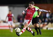 15 March 2024; Kian Leavy of St Patrick's Athletic during the SSE Airtricity Men's Premier Division match between St Patrick's Athletic and Shelbourne at Richmond Park in Dublin. Photo by Shauna Clinton/Sportsfile