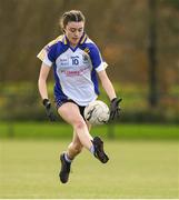 15 March 2024; Molly O'Donnell of Ballinrobe Community School in action against St Marys during the Lidl All-Ireland Post Primary School Junior C Championship final match between St Marys, Macroom, Cork and Ballinrobe Community School, Mayo at the University of Limerick. Photo by Matt Browne/Sportsfile