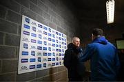 16 March 2024; Limerick manager John Kiely is interviewed for RTÉ before the Allianz Hurling League Division 1 Group B match between Galway and Limerick at Pearse Stadium in Galway. Photo by Stephen McCarthy/Sportsfile