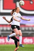 16 March 2024; Shauna Brennan of Athlone Town in action against Sarah McKevitt of Bohemians during the SSE Airtricity Women's Premier Division match between Bohemians and Athlone Town at Dalymount Park in Dublin. Photo by Jussi Eskola/Sportsfile