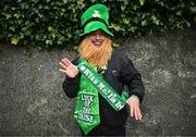16 March 2024; Ireland supporter Julia Lamee, from France, before the Guinness Six Nations Rugby Championship match between Ireland and Scotland at the Aviva Stadium in Dublin. Photo by Harry Murphy/Sportsfile
