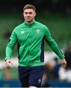 16 March 2024; Jack Crowley of Ireland walks the pitch before the Guinness Six Nations Rugby Championship match between Ireland and Scotland at the Aviva Stadium in Dublin. Photo by Sam Barnes/Sportsfile