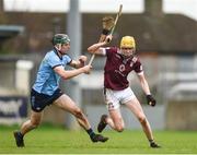 16 March 2024; David O'Reilly of Westmeath is tackled by Donal Leavy of Dublin during the Allianz Hurling League Division 1 Group B match between Dublin and Westmeath at Parnell Park in Dublin. Photo by Tom Beary/Sportsfile