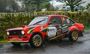 16 March 2024; Damian Toner and Kevin Horgan in their Ford Escort MK2 during day two of the Clonakilty Park Hotel West Cork Rally, Round 2 of the Irish Tarmac Rally Championship, in Clonakilty, Cork. Photo by Philip Fitzpatrick/Sportsfile