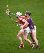 16 March 2024; Patrick Horgan of Cork is tackled by Conor Foley of Wexford during the Allianz Hurling League Division 1 Group A match between Wexford and Cork at Chadwicks Wexford Park in Wexford. Photo by Ray McManus/Sportsfile