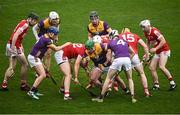 16 March 2024; Kevin Foley of Wexford wins possession during the Allianz Hurling League Division 1 Group A match between Wexford and Cork at Chadwicks Wexford Park in Wexford. Photo by Ray McManus/Sportsfile