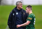 16 March 2024; Meath manager Colm O'Rourke with Adam McDonnell of Meath after their side's defeat in the Allianz Football League Division 2 match between Meath and Cork at Páirc Tailteann in Navan, Meath. Photo by Ben McShane/Sportsfile
