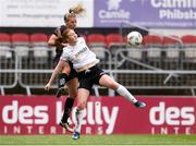 16 March 2024; Shauna Brennan of Athlone Town in action against Ciara Smith of Bohemians during the SSE Airtricity Women's Premier Division match between Bohemians and Athlone Town at Dalymount Park in Dublin. Photo by Jussi Eskola/Sportsfile
