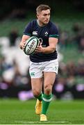 16 March 2024; Jordan Larmour of Ireland before the Guinness Six Nations Rugby Championship match between Ireland and Scotland at the Aviva Stadium in Dublin. Photo by Brendan Moran/Sportsfile