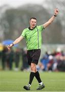 16 March 2024; Referee Ray McBride during the 2024 Lidl All-Ireland Junior Post-Primary Schools Junior A Championship final between FCJ Secondary School, Bunclody, Wexford and Loreto College, Cavan, at the GAA National Games Development Centre, Abbotstown in Dublin. Photo by Michael P Ryan/Sportsfile