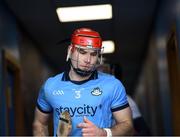 16 March 2024; Paddy Smyth of Dublin leads the team out for the second half during the Allianz Hurling League Division 1 Group B match between Dublin and Westmeath at Parnell Park in Dublin. Photo by Tom Beary/Sportsfile